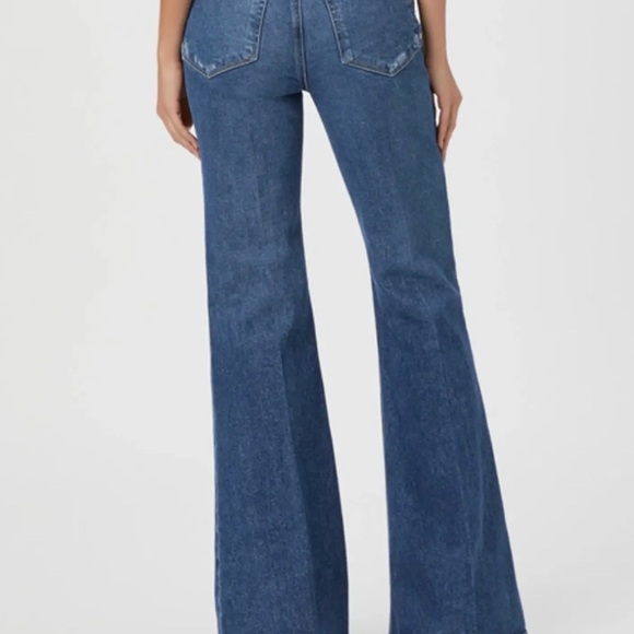 PAIGE Dark Blue Flare Jeans - Picture 2 of 7